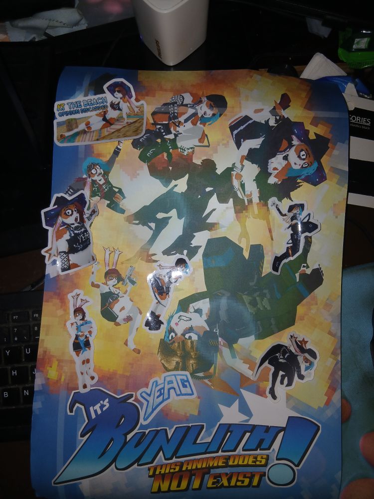 Bunlith's characters as stickers and poster :3