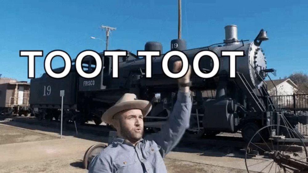 All Aboard Train GIF