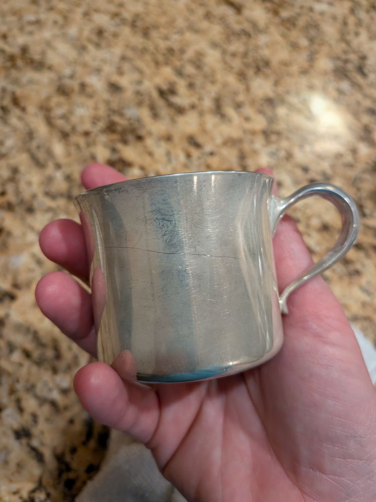 A very silver cup.