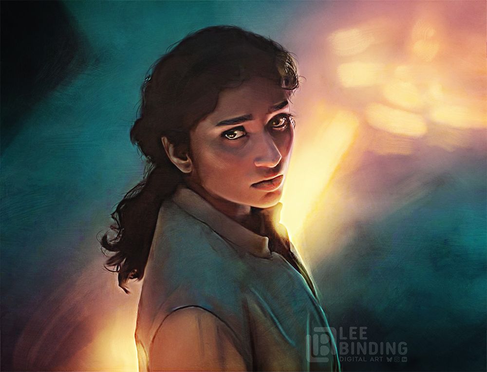 a painting of Miss Belinda Chandra from TV's All New Doctor Who show.