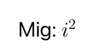 Billedet består kun af tekst og teksten siger: Mig: i^2 