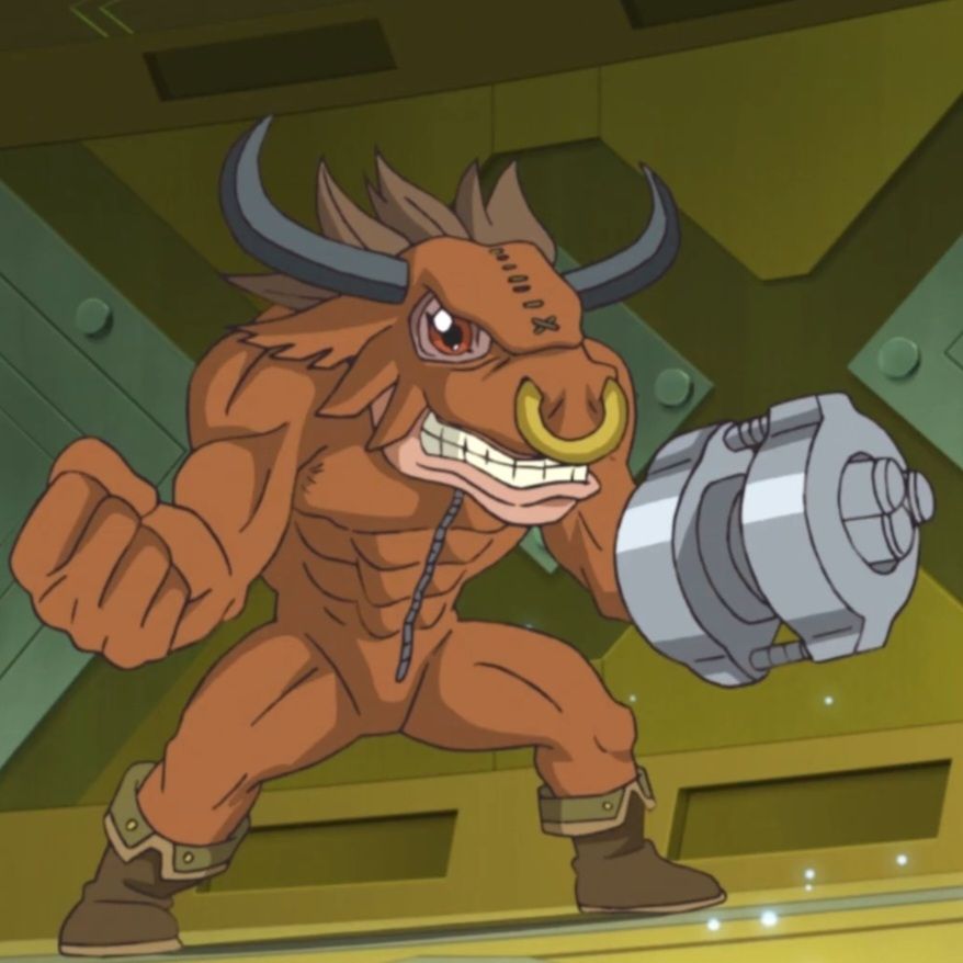 An image of Minotaurmon which I'm sharing to celebrate the first of August which is better known as Digimon Day.