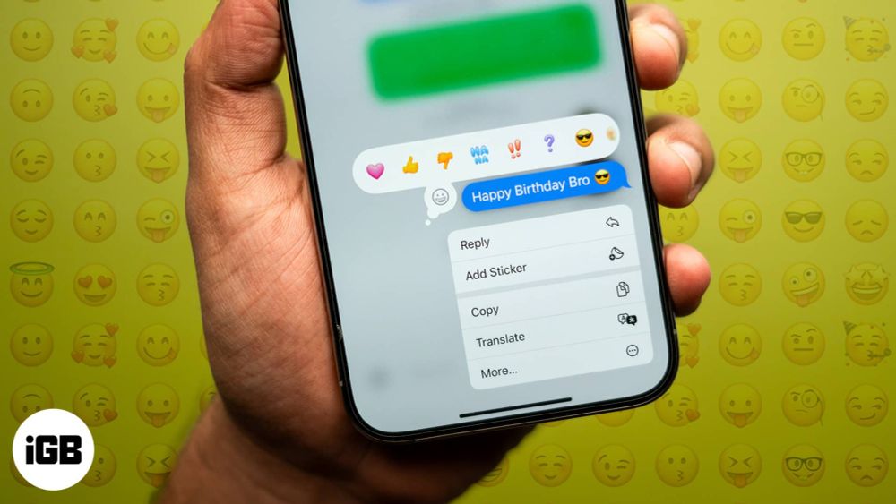 iOS 18: How to use emoji as Tapback reactions in Messages - iGeeksBlog