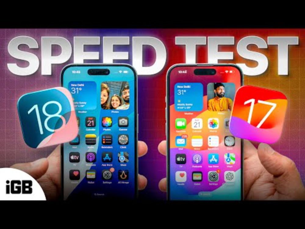 iOS 18 vs iOS 17 Speed & Performance Test (Side by Side Comparison)