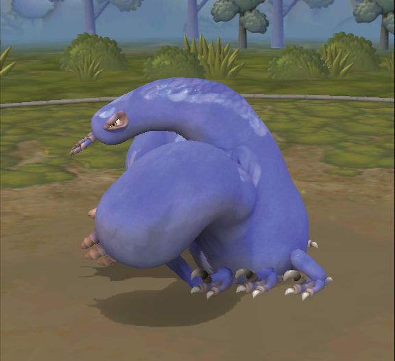 An angry buggy creature in Spore, resembling the armadillo bug in Hollow Knight