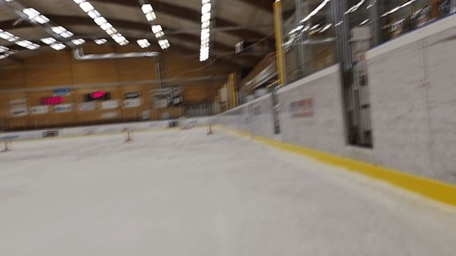 Timelapse of going round an ice rink