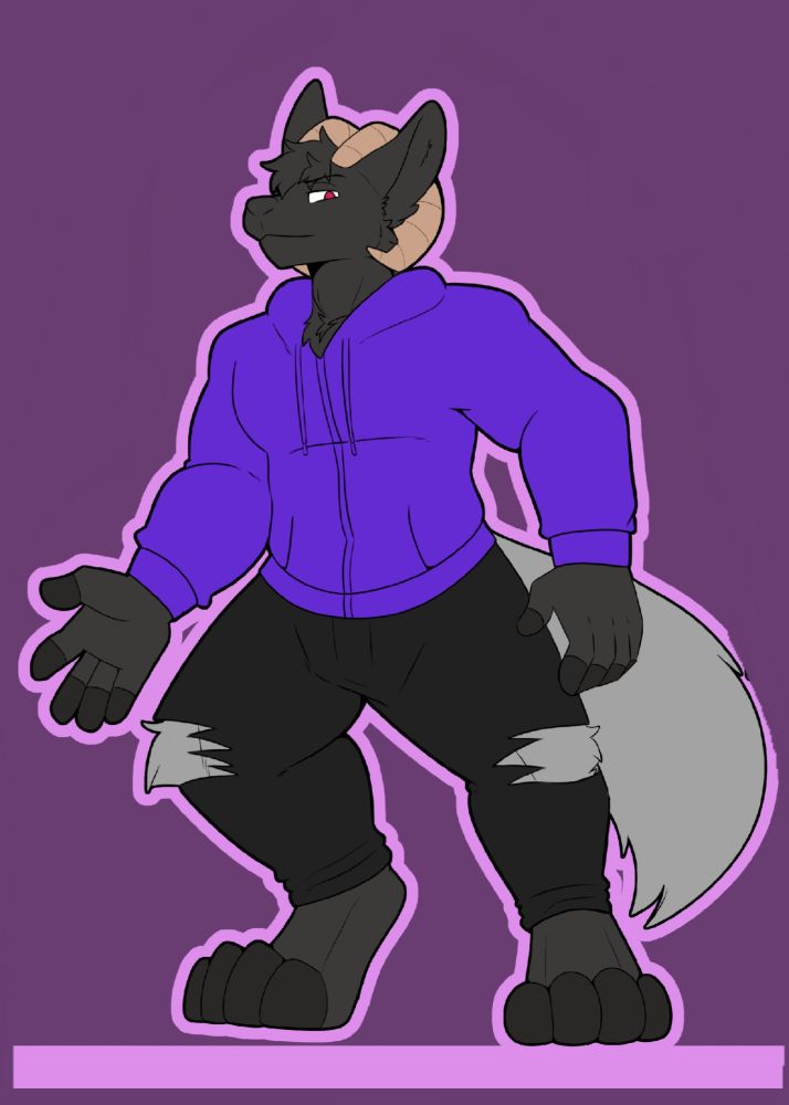 Art of Kenyon as a werewolf, with more wolf-like features mixed with the sheep parts.