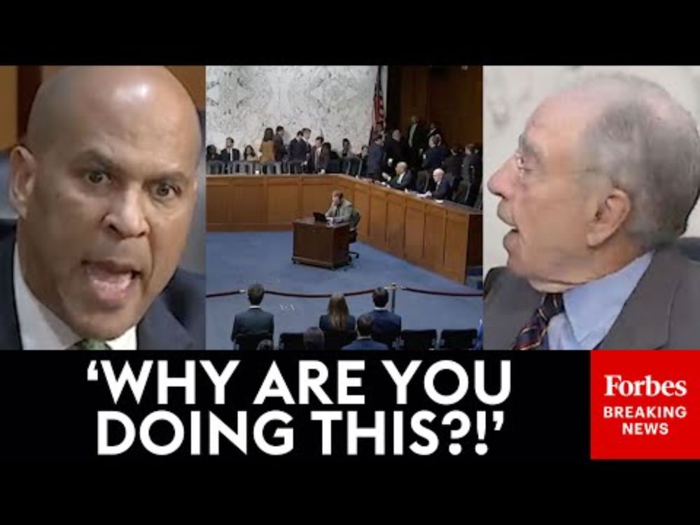 BREAKING: Dem Senators Dramatically Walk Out Of Hearing As Booker Rips Grassley Over Emil Bove Vote