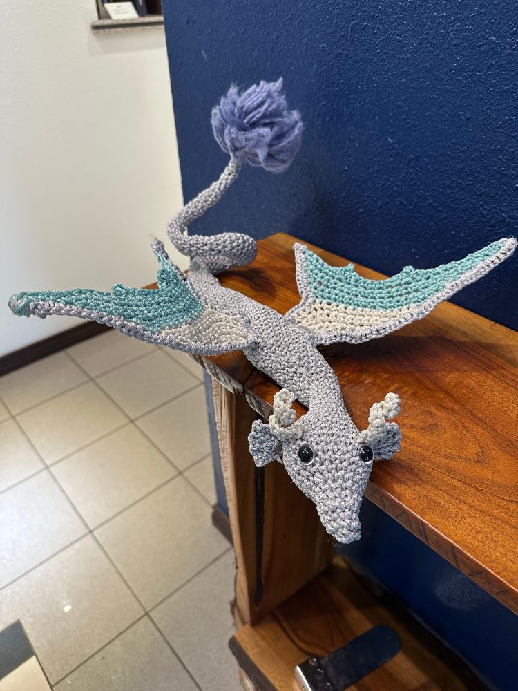 A crochet dragon