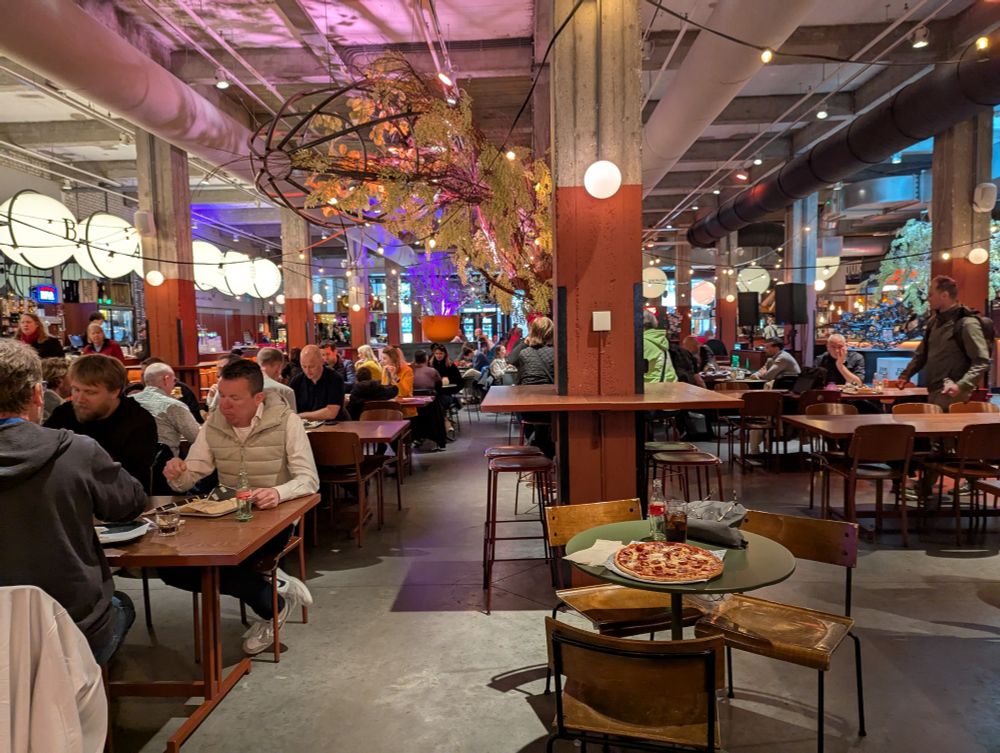 I stumbled across this quirky Food Hallen and grabbed some lunch. The bar to the left was busy with locals on their lunch break.