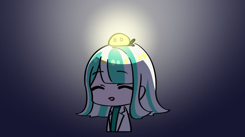 頭の上のレモンが光ってデスクライトになるんだよねって言われたので描いたやつ