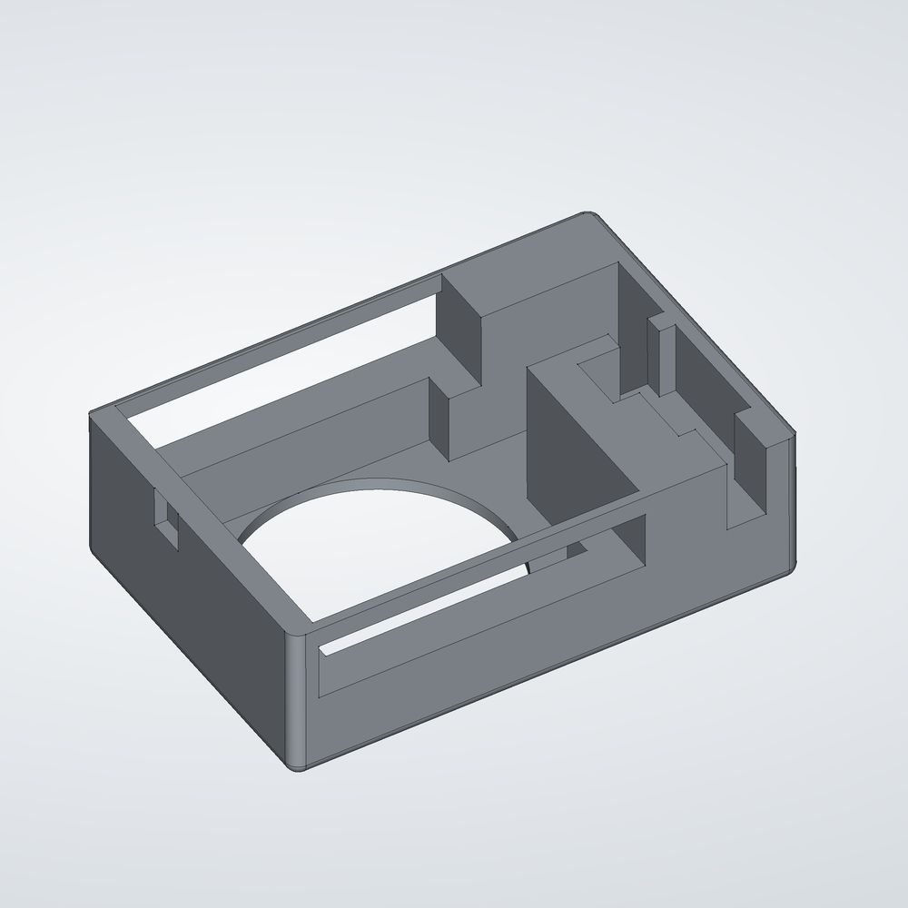 3D model for a camera cooler made in FreeCAD.