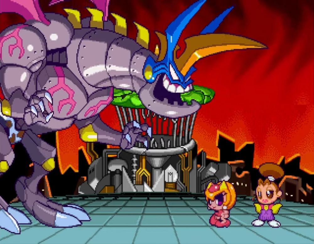 Tempo transformed into a freakish, monstrous robot dragon