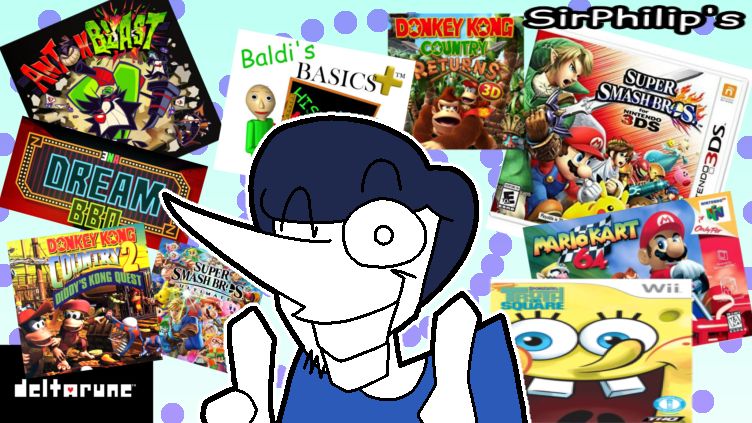 1. Smash Ultimate
2. Smash 3DS
3. DKCR
4. MarioKart 64
5. Baldi's Basics PLUS
6. DELTARUNE
7. ENA Dream BBQ
8. AntonBlast
9. Spongebob: Truth or Square
10. DKC 2: Diddy's Kong Quest