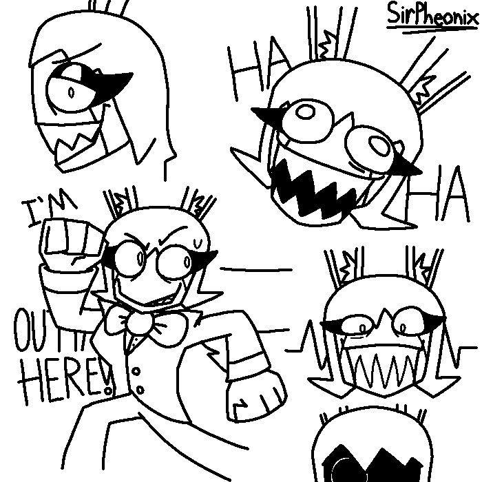 Nori in various positions with various expressions. One of them is off...