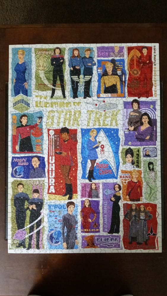 Photo of a completed Women of Star Trek Puzzle