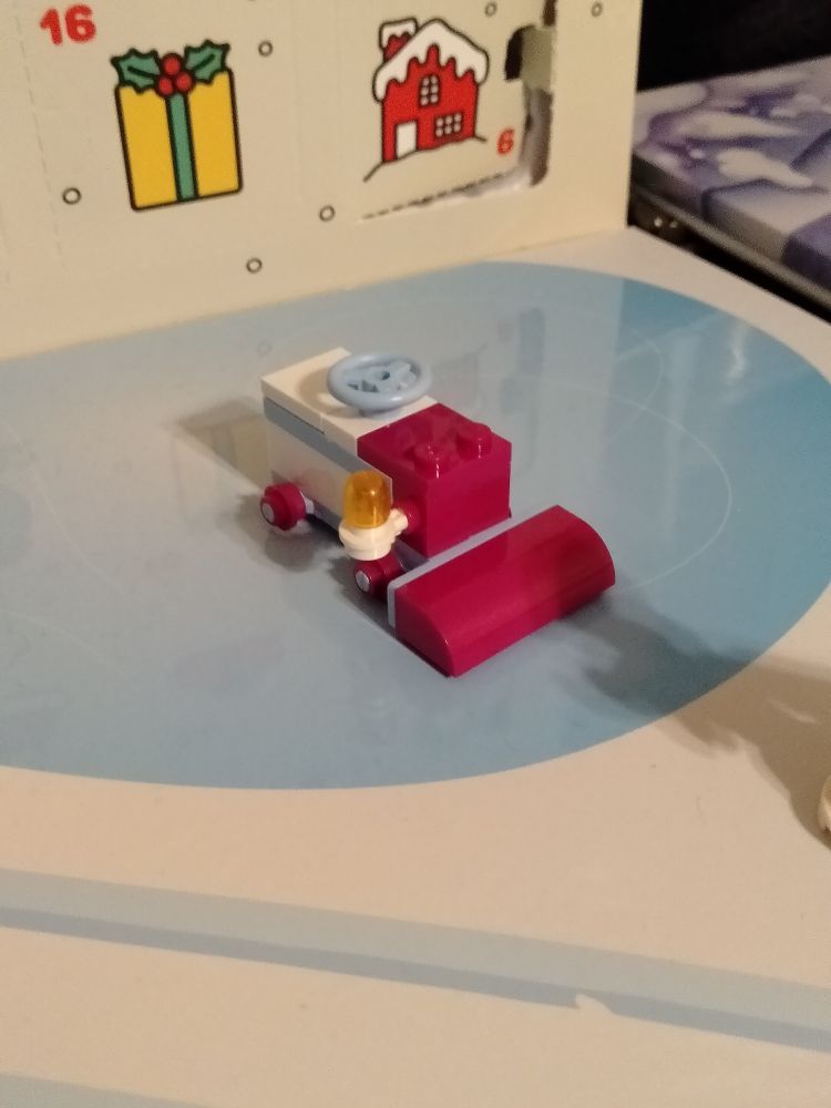 The Zamboni assembled (it was such a pain in the butt to put together).