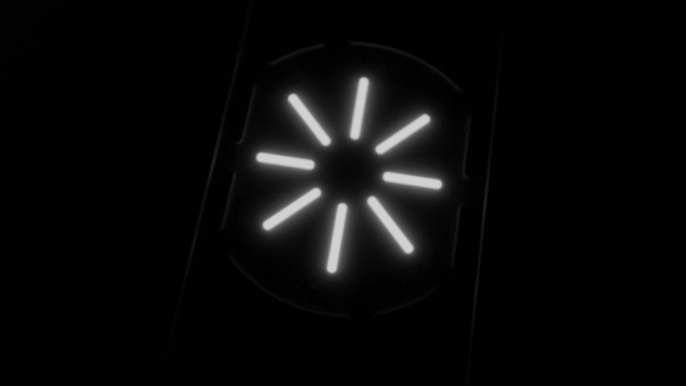 Glyph sun or loading icon