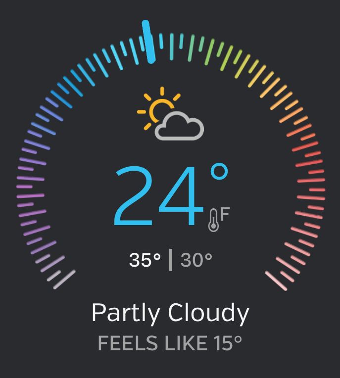 24°F
35° | 30°
Partly Cloudy
FEELS LIKE 15°