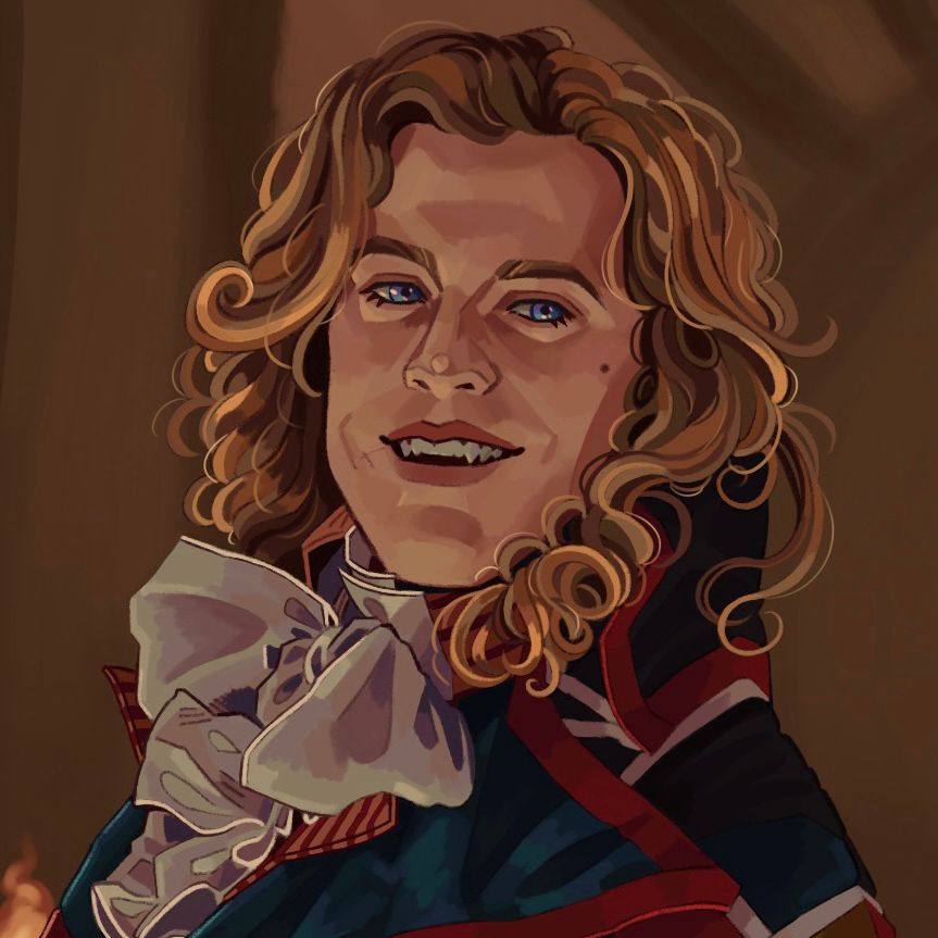 Close up of Lestat’s face from the previous drawing. 