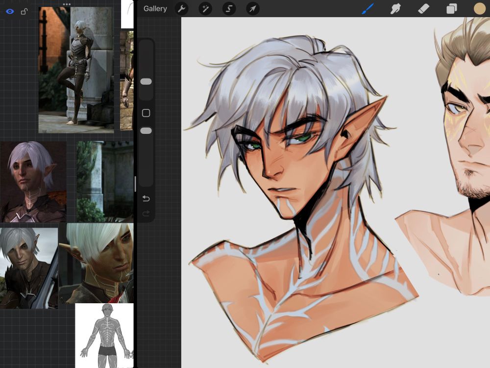 Fenris Dragon Age 2 sketch 