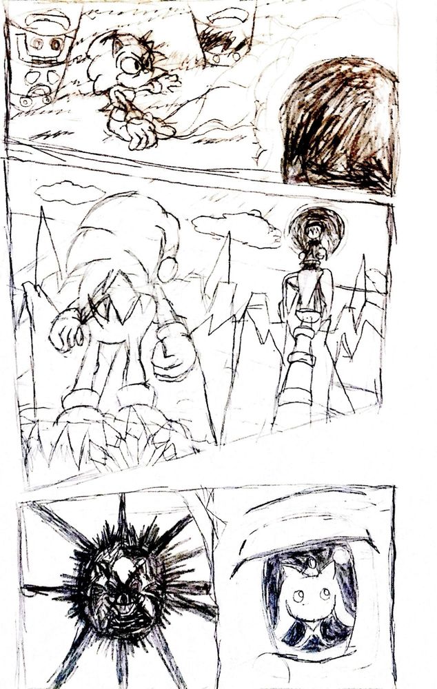 EXE and Homura stare at each other, unsure if one is a new form of a witch or a new form of a vessel.

Either way, they both still hate their creators sooo