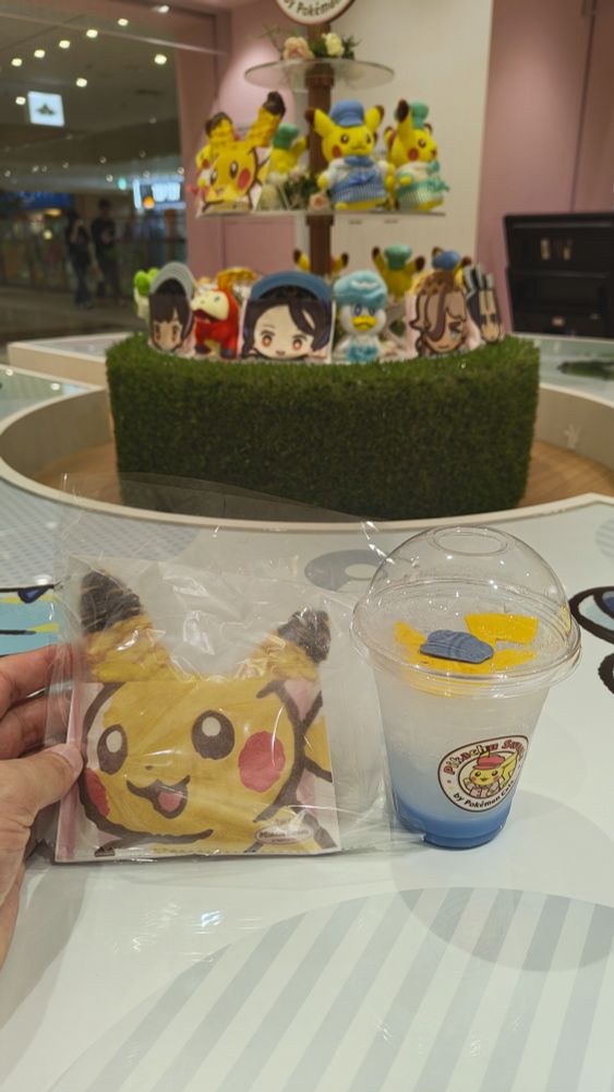 Pokemon Sweets drink and waffle