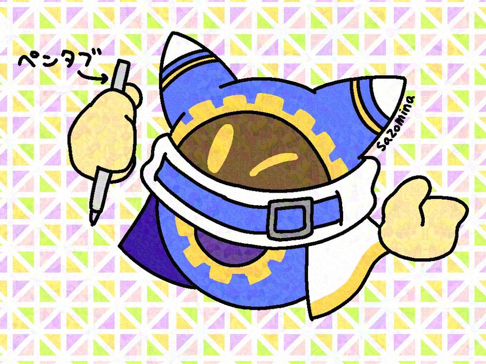 ペンタブ片手にウインクしてるマホロアのファンアート