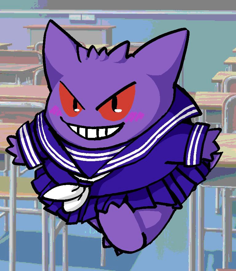 セーラー服を着ていふゲンガーちゃんのファンアート