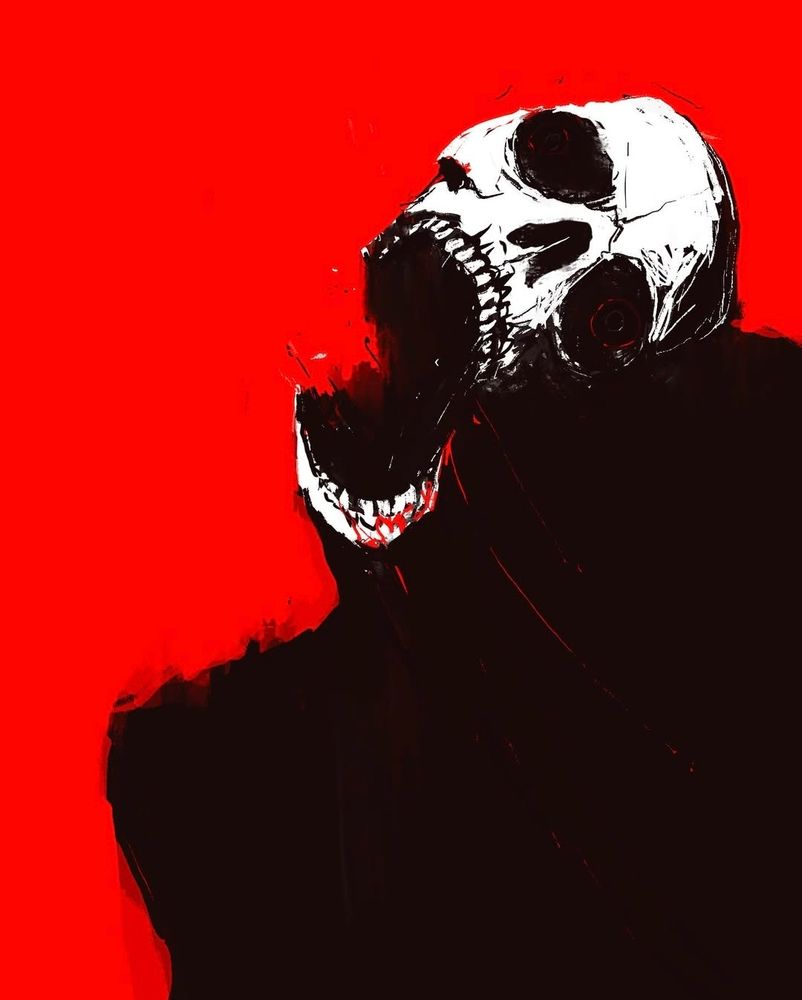 Skully with crooked neck and jaw 