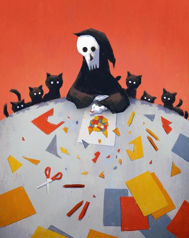 Craft time for skully and kitties