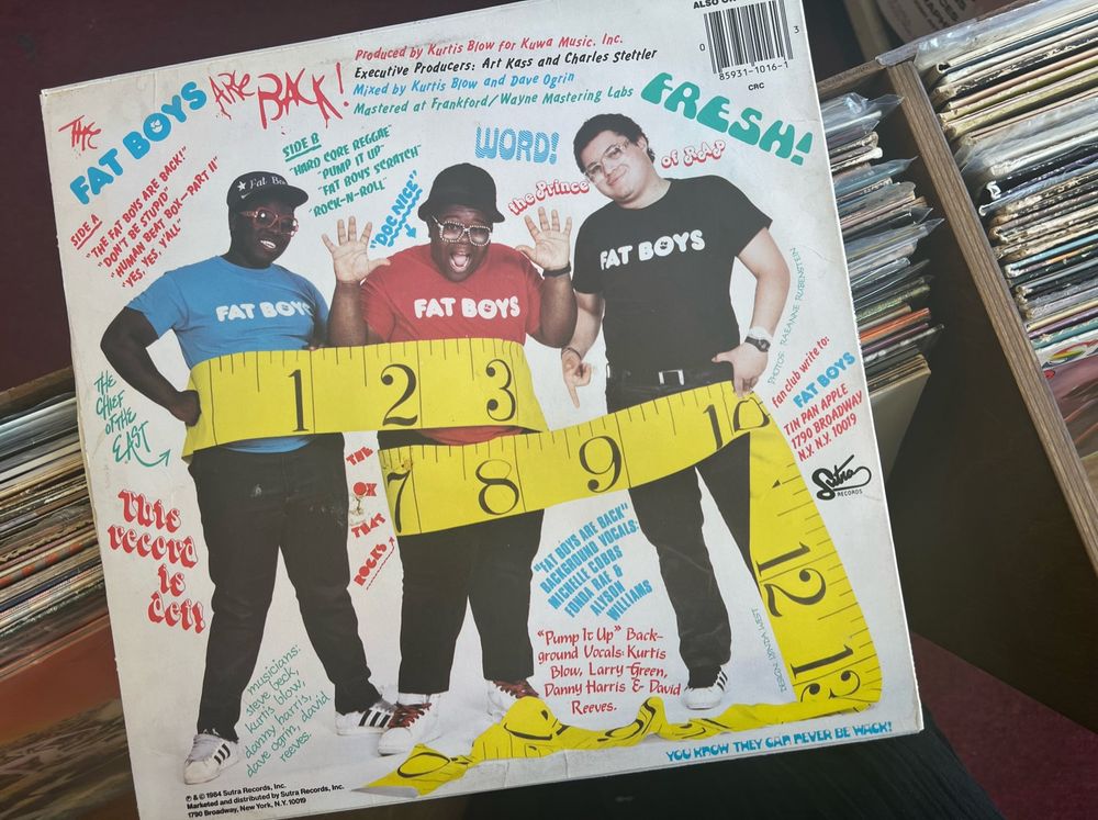 Back of album cover 