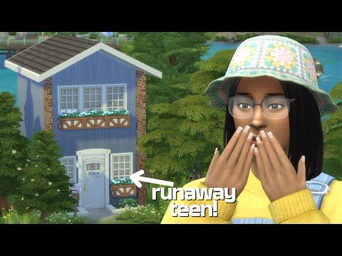 i built a lofted space for a RUNAWAY teen in the sims 4