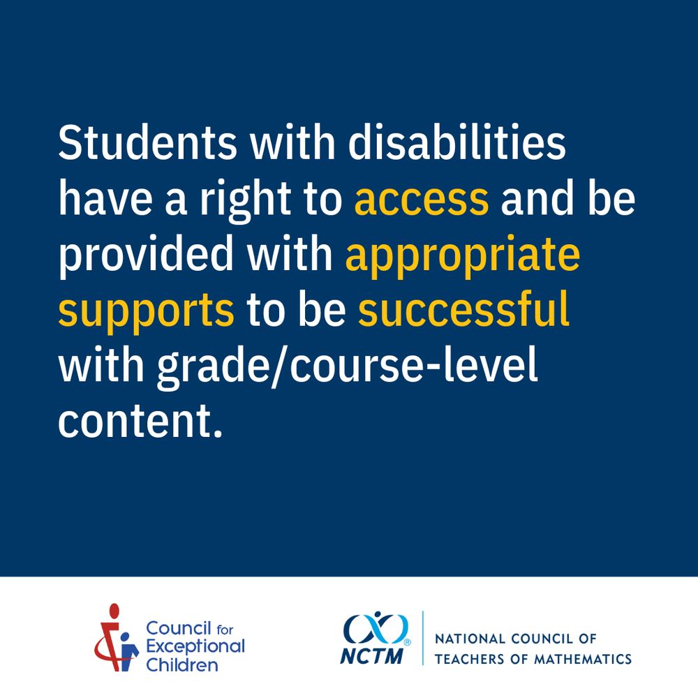 Students with disabilities have a right to access and be provided with appropriate supports to be successful with grade/course-level content. 