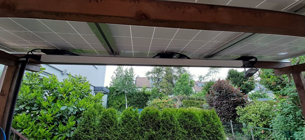 Blick aus dem Fahrradunterstand