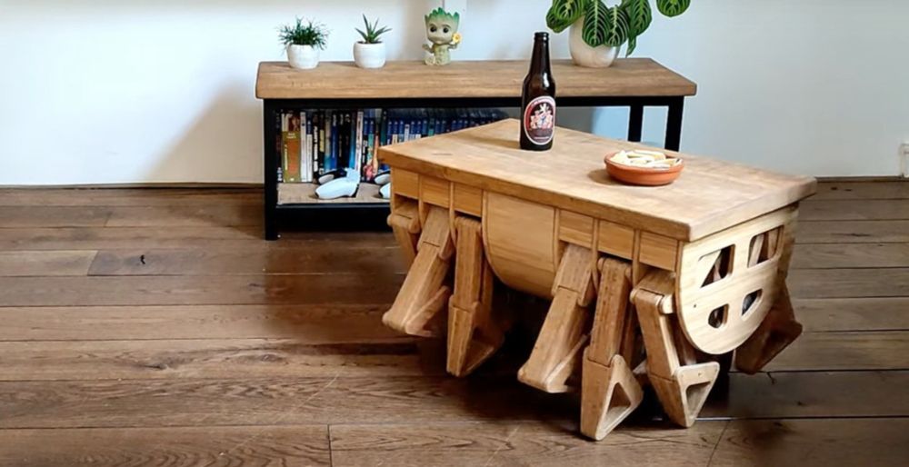 Le Carpentopod, une table de salon qui marche [vidéo] - 2Tout2Rien