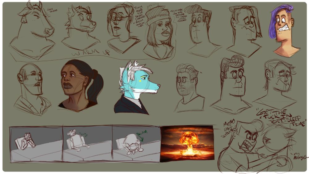 A sheet of expressions and memes