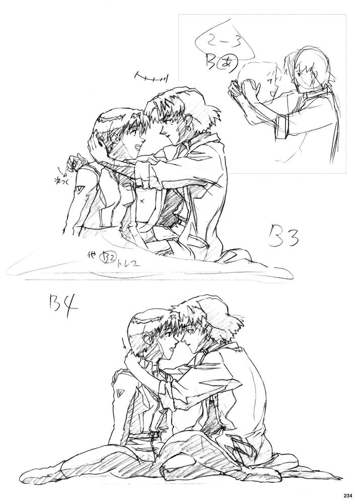 Production art of Maya and Ritsuko from The End of Evangelion