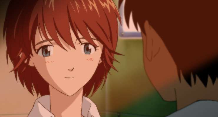 Mana looking at Shinji