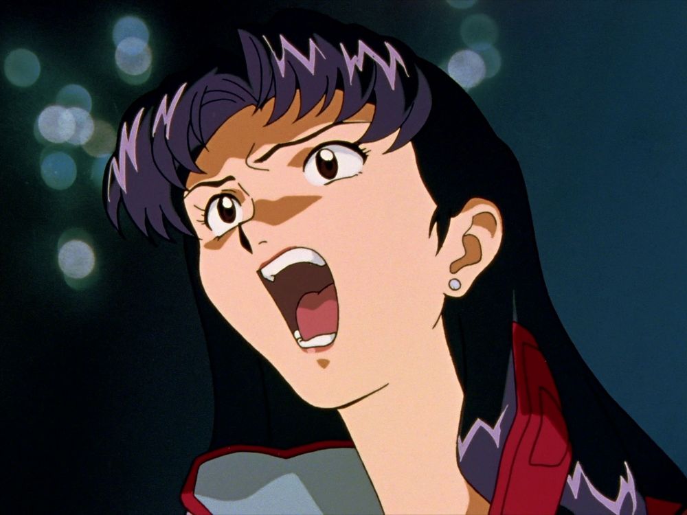 Misato shouting