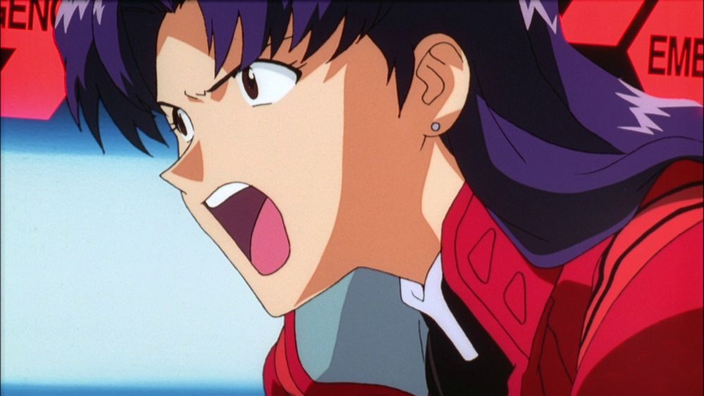 Misato shouting