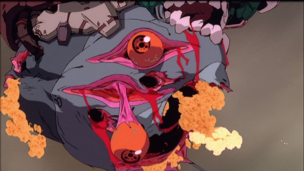 Unit 02's dismembered head