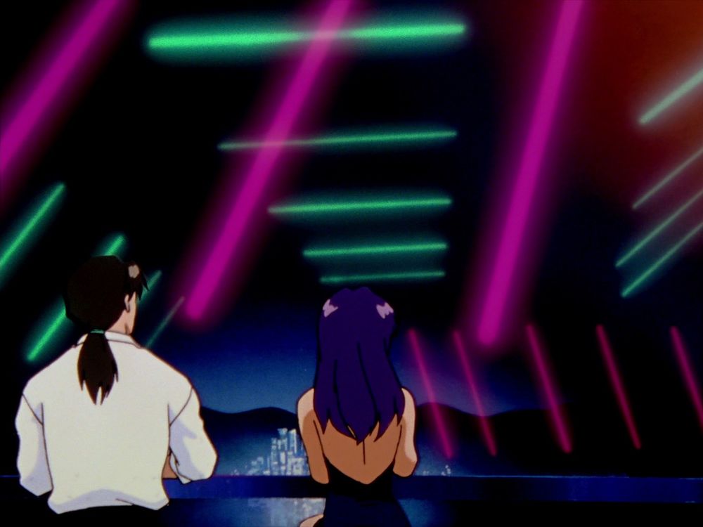 Kaji and Misato at the bar