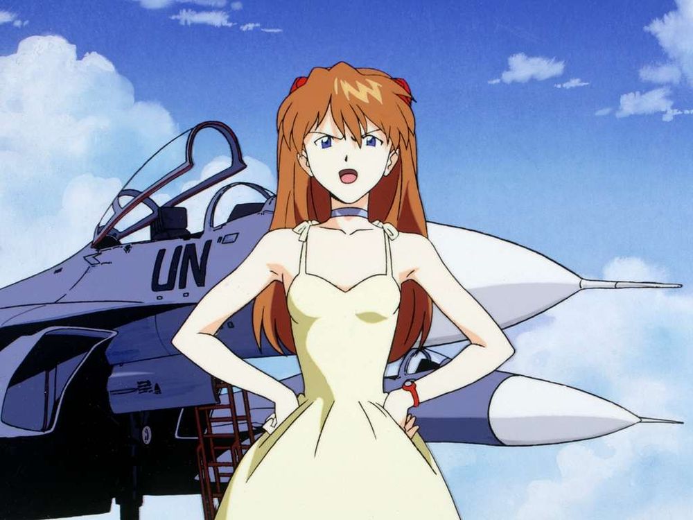 An animation cel of Asuka