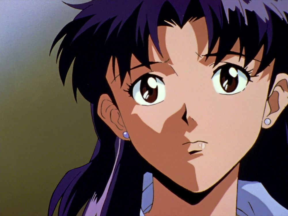 Misato looking a little sad