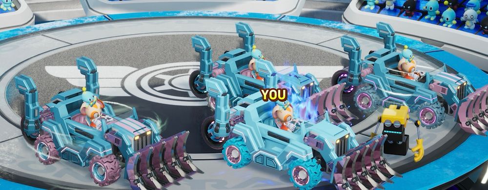 Cream in a sonic racing car.

With the trans colors 