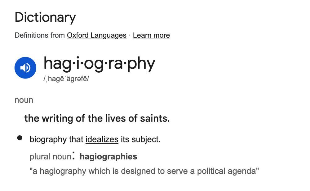 hagiography
