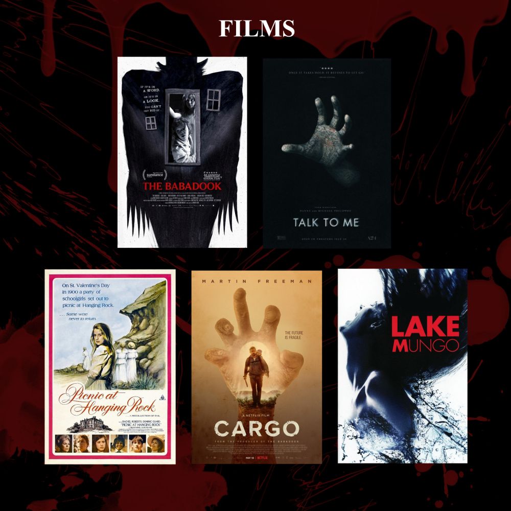 Film recommendations: The Babadook, Talk to Me, Picnic at Hanging Rock, Cargo, Lake Mungo
