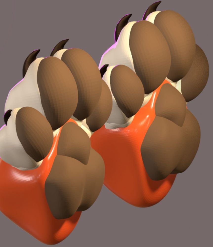 Screenshot of 3D anthro paws