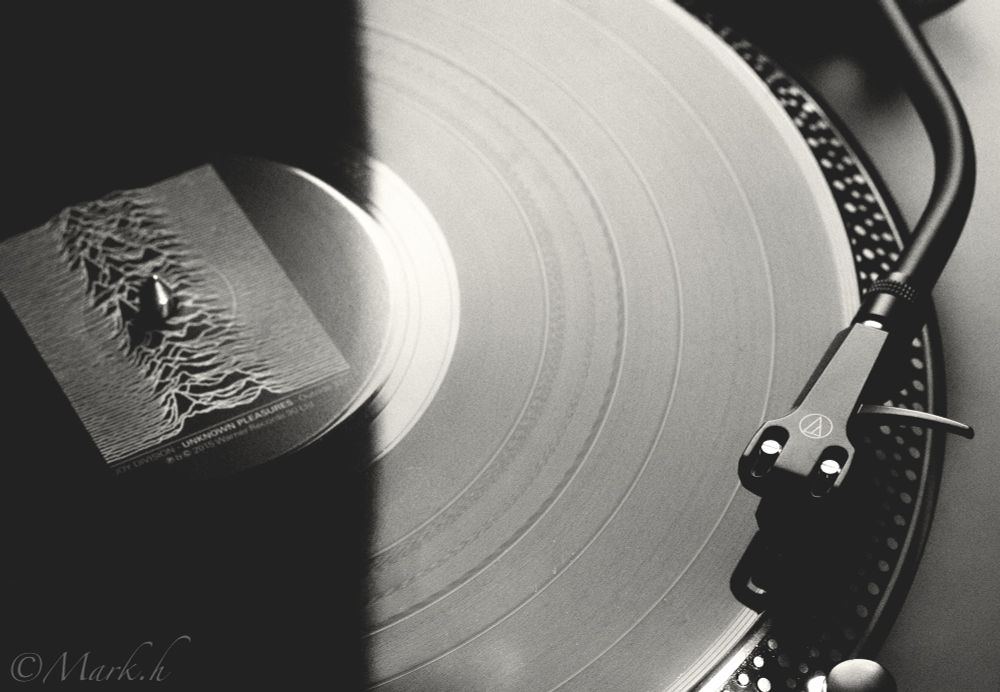 Record player and vinyl photography shot 
